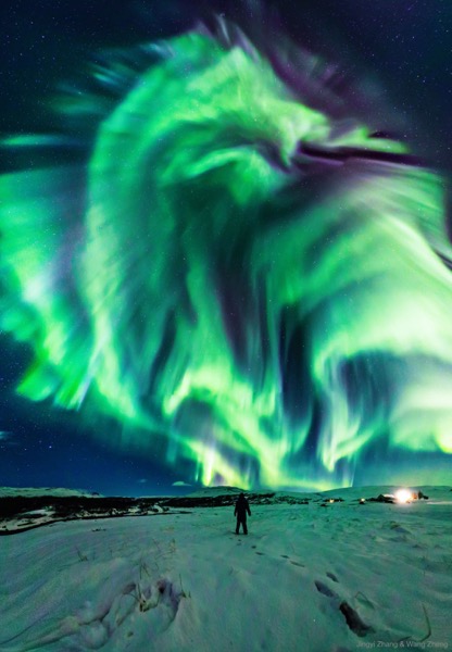 Dragon shaped aurora Jingyi Zhang and Wang Zheng NASA